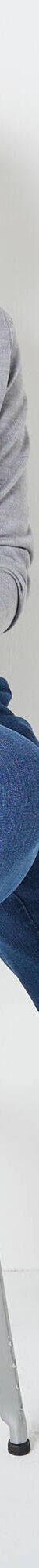 Pull col rond uni, manches longues, toucher doux (gris chiné) Pull col rond uni, manches longues, toucher doux (gris chiné)